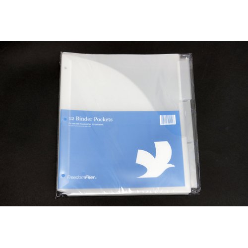 FreedomFiler Binder Pockets 1/3 Tab, 12-Pack