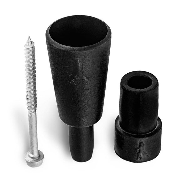 26mm Combi Tip – DIY Replacement Accessory for Hiking Staffs and Walking Sticks – Protects Wood, Improves Outdoor Traction – Easy to Install on Canes or Hiking Sticks for Men and Women