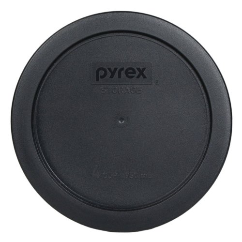 Pyrex 7201-PC 4 Cup Round Storage Cover for Glass Bowls (6, Black)