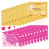 20 Pairs 24k Gold Eye Mask & Lip Mask, Gel Collagen Eye Patches for Puffy Eyes, Effectively Moisturizing Anti-Wrinkles Eye Masks for Puffiness and Dark circles