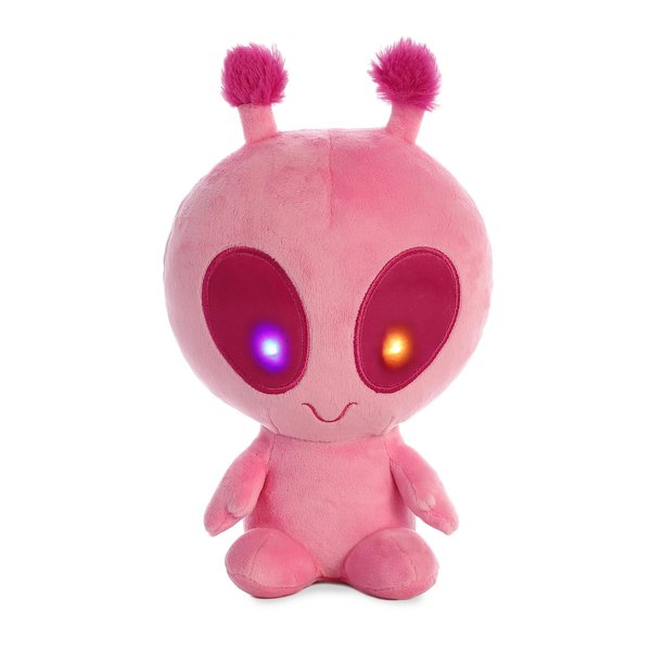 Aurora® Interstellar Galactic Cuties™ Solar Light Up Alien Stuffed Animal - Cosmic Companions - Illuminating Fun - Pink 8 Inches