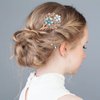 Frcolor Rhinestone Hair Stick, Chinese Hair Chopsticks Hairpin Chignon Pin (Blue)