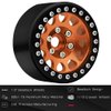 GLOBACT Aluminum 1.9 Inch Beadlock Wheels RC Wheel Rim Set Wheel Hub for 1/10 RC Crawler TRX4 TRX6 Axial SCX10 I II III 90046 AXI03007 Redcat GEN7 GEN8 RC4WD D90 12mm Hex (4Pcs Black Orange)