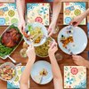 DYLIVeS Summer Beach Party Napkins, Hawaiian Beach Umbrella Paper Napkins Summer Pool Party Napkins for Luncheon Cocktail Summer Birthday Party Decorations Luau Tropical Party Supplies, 50 Pack, 3-Ply