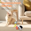Milgeol Turbo Tail 3.0, Teazys Cat Toy Turbo Tail, Smart Remote Control Electric Interactive Cats Toy, Type-C Rechargeable Turbo Tail Mouse Cat Toy with Feathers (1pc Orange)
