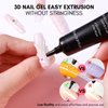 Makartt Nail Rhinestone Glue with 3D Nail Gel Kit, Nail Charm Glue Super Strong Gel Nail Glue for Nail, 3D Sculpting Gel for Drawing Molding Embossed and Decoration DIY Nail Art