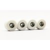 SAIKOOWA 4pcs Apex 68D Urethane Fingerboard Wheels,7.5mm Diameter -ABEC-9 Ultra Spin Chrome Steel Bearings with 1pcs Fingerboard Tool (White)