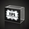 CiaoHER Acrylic Tip Collection Jar Donation Suggestion Box for Money Storage Container (6" W x 5" H x 4" D)
