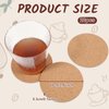 20 Pack Round Cork Coaster, 3.9" Absorbent Cork Coasters Reusable Heat Resistant Round Edge Coffee Coasters for Drink Coffee Table Office Home Table Desk Crafts