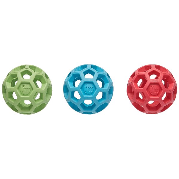 JW Pet Company Mini Hol-ee Roller Dog Toy, Colors Vary - Pack of 3, Small