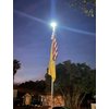 PPQ Solar Flagpole LED Light,New 136 LED 10000h Lifespan Flag Pole Light for 15-25 Ft Poles,Solar Powered Waterproof Lighting on Outdoor Pole Top,10 Hour Dusk to Dawn Auto On/Off