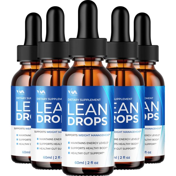 (5 Pack) Lean Drops Healthy Vitamin Support Supplement - LeanDrops Advanced Formula, 24 Hour Liquid, Energy and Extra Strength Reviews, 5 Month Supply