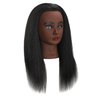 EVATEC Real 100% Human Hair Mannequin Head with Table Clamp Stand for Hairdresser Practice Braiding Styling Manikin Cosmetology Doll Training Head Curling Cutting Updos Display