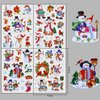 Christmas Window Clings, Snowman Snowflake Ornaments Glitter Window Decals, Double-Side Removable Glitter Stickers for Home Party Supplies