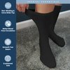 Special Essentials 12 Pairs Cotton Diabetic Socks for Men & Women - Non-Binding Extra Wide Top Neuropathy Socks - Crew Socks Black 10-13
