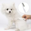 4 Pcs Dandruff Comb, Stainless Steel Fine Wide Tooth Comb, Professional Dandruff Removal Combs, Grooming Tool for Pets Dog Kids and Adults (White, Pink, Blue, Black-Red)
