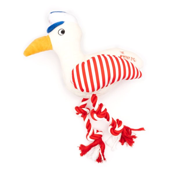 The Worthy Dog Flamingo Tough Plush Dog Toy-Small