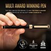 Scriveiner Black Lacquer Rollerball Pen - Stunning Luxury Pen with 24K Gold Finish, Schmidt Ink Refill, Best Roller Ball Gift Set for Men & Women, Professional, Executive Office, Nice Pens