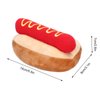 HEEPDD Squeaky Dog Toys, Hot Dog Shape Stuffed Toys Puppy Chew Toys Dog Plush Toys Teeth Cleaning Interactive Toy for Small Medium Dogs