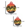 Personalized Tropical Sunset Round Pet ID Tag - Small