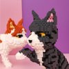 Mini Building Blocks Cat Pet Building Toy Sets, DIY Animal Micro Blocks Adult Building Set Micro 3D Building Toy Bricks Cats Construction Toy Gift for Teens 1300PCS