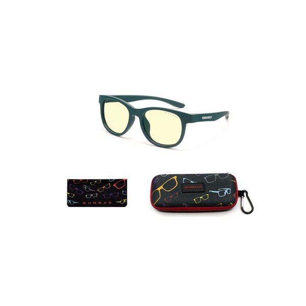 GUNNAR - Premium Gaming and Computer Glasses for Kids (age 4-8) - Blocks 65% Blue Light - Rush, Teal, Amber Tint