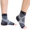 BLITZU Compression Socks for Plantar Fasciitis, Achilles Tendonitis Relief. Ankle Compression Sleeve for Heel Spurs, Foot Swelling, Fatigue & Sprain. Arch Support Brace for Sports, Gym Black L-XL
