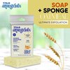 T.Taio Esponjabon Soap Sponge 2-Pack- Cleansing Shower Scrubber & Bath Wash Scrub - Massage & Lather Foot, Elbow, & Face - Bathroom Accessories - Mother of Pearl & Oatmeal (2-Pack)