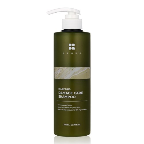 BRMUD Relief Mud Clay Damaged Care Shampoo | Gentle Damaged Hair Repair Shampoo for Breakage & Thinning Hair w/ 16 Different Plant Oils | Hair Strengthening Shampoo for Men & Women (16.9 fl oz)
