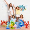 7 Pcs Sea Animal Balloons - Standing Sea Turtle Seahorse Dolphin Shark Crab Lobster Sea Lion Foil Balloons Sea Creature Ocean Balloons for Under The Sea Ocean Themed Party Decorations