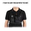 Lazmin Radio Chest Bag, Universal Hands Free Radio Chest Harness Carry Case Pocket Pack Holster for Two Way Radio