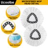 Spin Mop Replacement Head, Spin Mop Refill for Ocedar EasyWring 1 Tank System, Microfiber Mop Replace Heads, Deep Clean, Machine Washable and Easy to Replace, 4 Pack