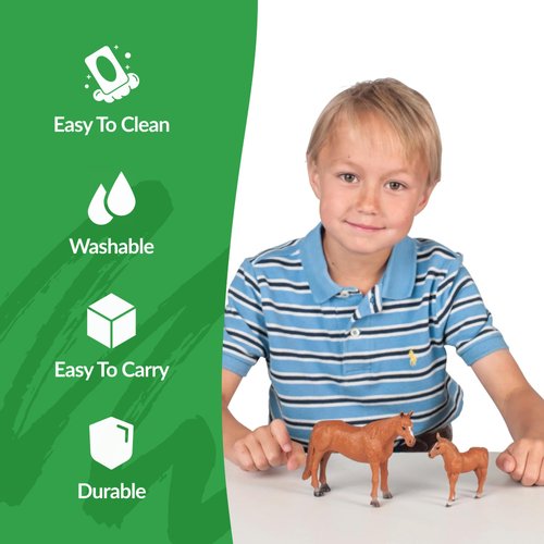 Big Country Toys Horse Mare and Colt Set (Brown)