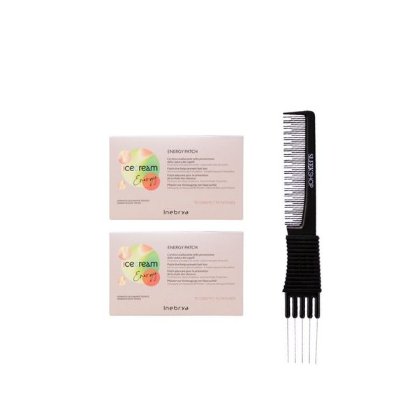 Inebrya Ice Cream Energy Patch-1 Box with Teasing Comb Pack of 2