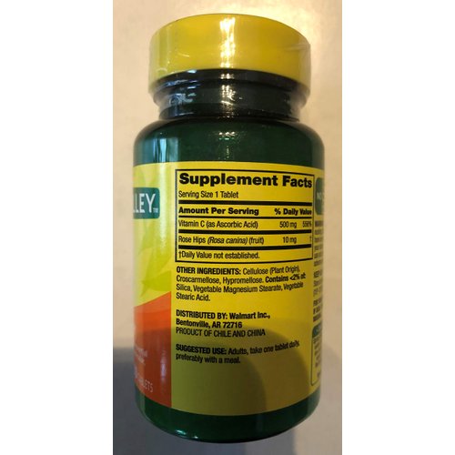 Spring Valley Natural Vitamin C 500mg With Rose Hips 100 tablets