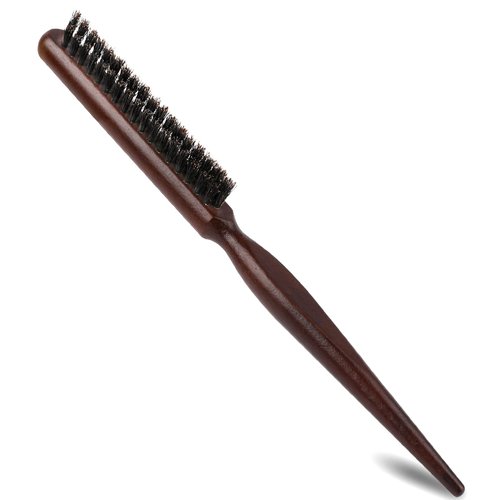 Boar Bristle Teasing Brush, Styling Hair Brush Teasing Comb with Rat Tail Boar Bristle Hair Brush for Women Curly Hair Brush for Hair Sectioning,Backcombing, Smoothing and Styling