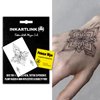 INKARTLINK Temporary Tattoos, Semi Permanent Tattoo Adult Art Design Waterproof Temp Tattoo Party Favors Tattoo Stickers Realistic Look, No Adhesive, Lasts 1-2 Weeks Black (Lotus 3)