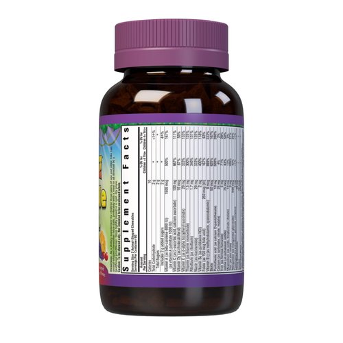Bluebonnet Nutrition Rainforest Animalz Whole Food Based Multiple Chewable Tablet, Kids Multivitamin & Mineral, Vitamin C, D3, Iron, Gluten Free, Milk Free, Kosher, 180 Chewable Tablets, Mixed Flavor