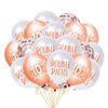 10th Birthday Balloon, Double Digits Happy 10th Birthday Latex Confetti Balloon Ribbons for 10th Girl Birthday Party Decorations 10 Year Old Birthday Supplies 12inch (Rose Gold)