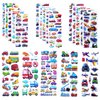 Kids Cars and Trucks Stickers Party Supplies Pack, 20 Different Sheets, Boy Stickers, Vehicle Stickers for Kids Toddler Boys with Cars, Fire Trucks, Construction, Buses, Airplane, Rocket and More
