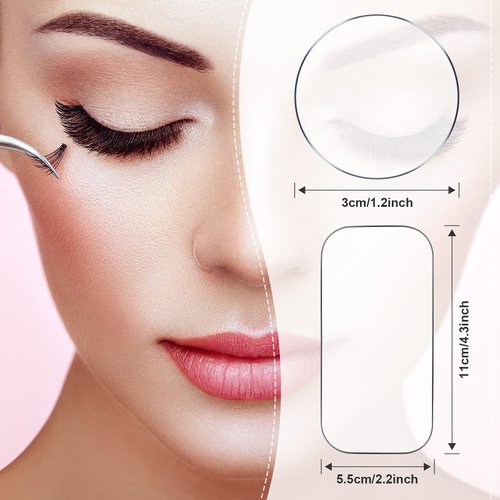 6 Pieces Eyelash Extension Pad Silicone Pads for Lashes Silicone False Eyelash Holder Pads Reusable Eyelash Extension for Loose Lash Grafting Gasket Pallet Eyelash Adhesive Eyelash Extension (Clear)