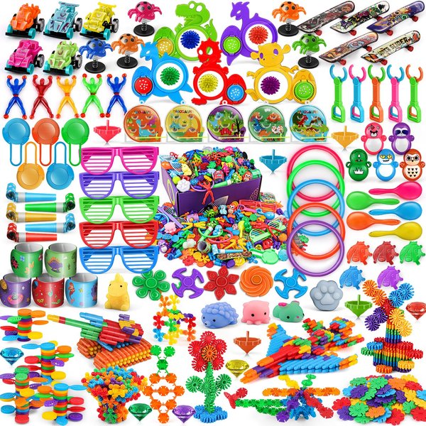 Amy&Benton 400pcs Carnival Prizes Kids Party Favor Toys Kids Birthday Toddler Party Favors Small Toys for Kids Prizes for Classroom