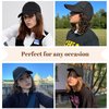SEGO Hat with Hair Baseball Cap with Hair Extensions for Women Heat Resistant Synthetic 8'' Adjustable Long Curly Hairpiece Replacement Wigs in Hat for Girls