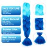 Light Blue to Royal Blue Braiding Hair Extensions Ombre Braiding Hair 3 Packs 24 inch Synthetic Hair for Braiding
