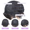 HSPJHTM Black Bob Wigs,10" Short Bob Wigs with Bangs, Straight Bob Wigs for Women, Synthetic Short Bob Wigs Heat Resistant Fiber Wigs for Daily Party Cosplay (Free Wig Cap)