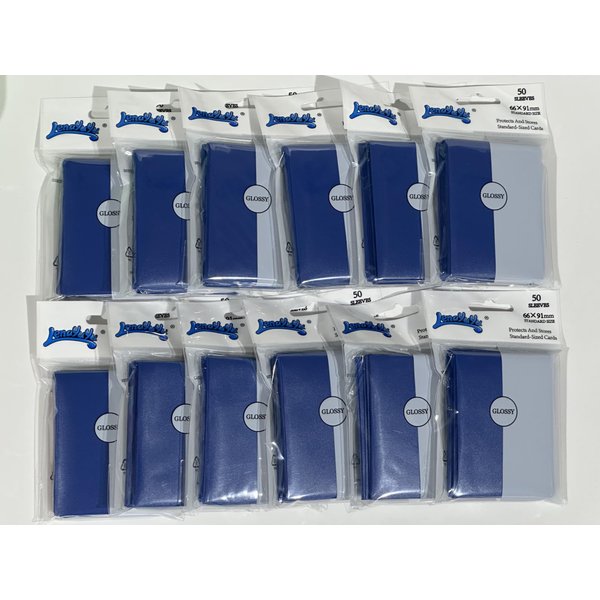 Blue Gloss Card Sleeves for MTG, 600 Pieces Perfect Fit Standard Card Sleeves for Trading Card Sports Cards Baseball Cards TCG Magic, Card Protector for Mini Photo, Sturdy and Nice Shuffling