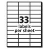 Avery Address Labels for Copiers, 1" x 2-13/16", 2,310 Matte Frosted Clear Labels (5311)