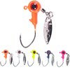 1/16 oz Jig Heads Freshwater Fishing Lures Jig Head with Eye Ball 25PCS Painted Hooks Fishing Jigs for Bass/Crappie (1/16oz Crappie jigs)