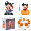 Lenporl DBZ Dragon Ball Action Figure Toys with 1.4 Inch Crystal Stars Dragon Ball and Transparent Base, Goko Action Figure with Gift Box for Birthday Gifts