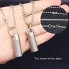 Small Pill Box Titanium Pill Fob Necklace Nitro Mini Waterproof Pill Holder Lightweight Survival Case Keychain Pill Case Necklace for Men & Women (TC10-Ti)